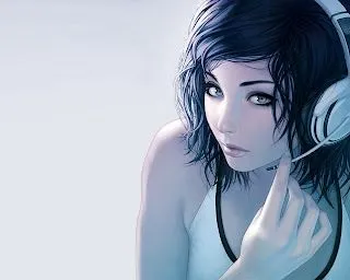 love wallpapers: Chica con audifonos