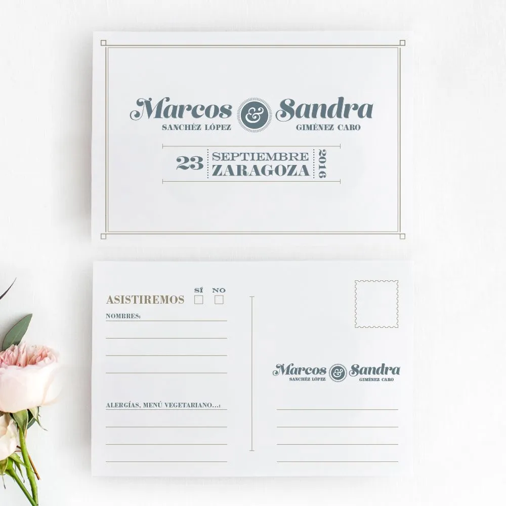 Lovely Tarjeta Confirmación - El Calotipo | Weddings