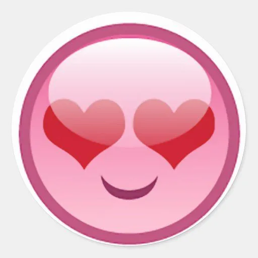 Lovestruck Happy Face Classic Round Sticker | Zazzle Lovestruck Happy Face Classic Round Sticker | Zazzle