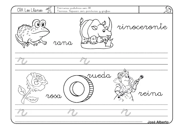 CoSqUiLLiTaS eN La PaNzA BLoGs: FICHAS PARA TRABAJAR LA LETRA R - CoSqUiLLiTaS eN La PaNzA BLoGs: FICHAS PARA TRABAJAR LA LETRA R -