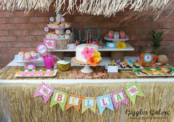 Luau Birthday Party | Luau Birthday, Birthday Parties and Tropical
