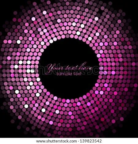Luces De Discoteca Vectoriales De Color Rosa Sobre Fondo Negro ...