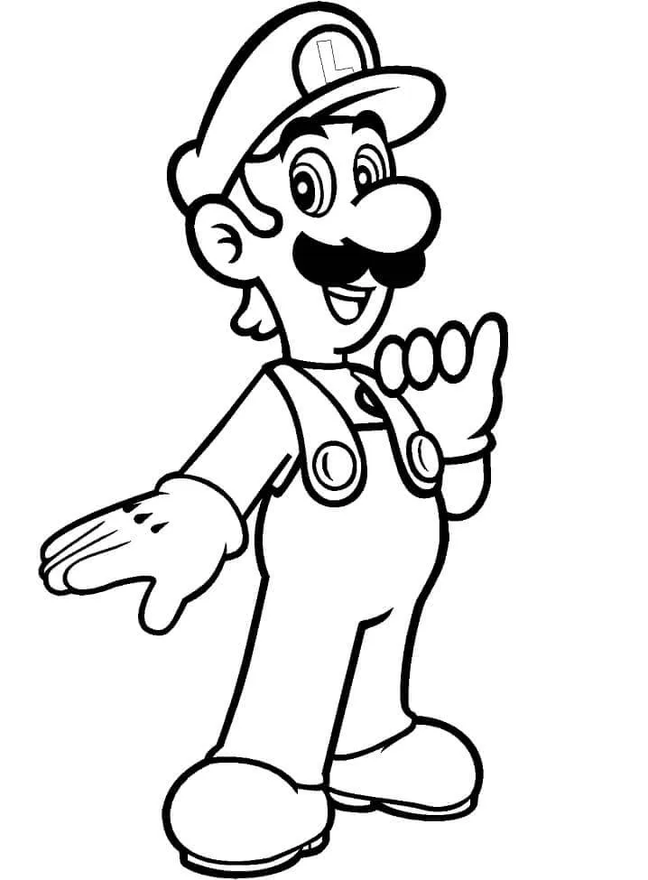 Luigi de mario Bros para colorear, imprimir e dibujar – Dibujos-Colorear.Com Luigi de mario Bros para colorear, imprimir e dibujar – Dibujos-Colorear.Com