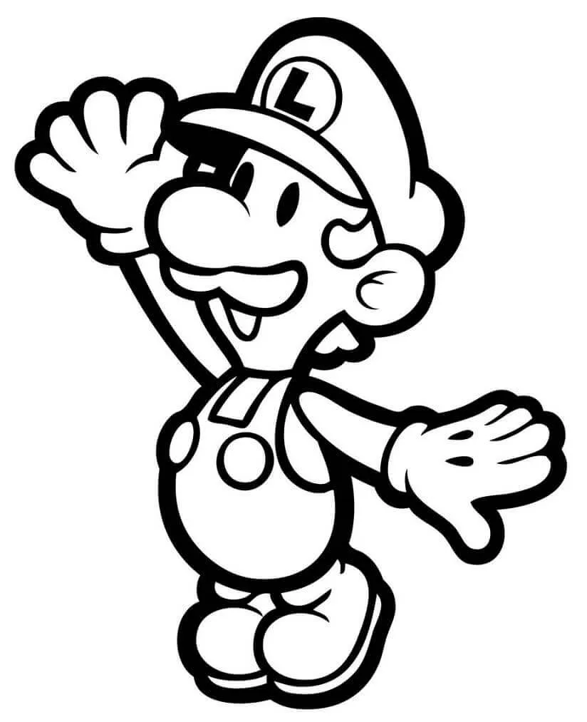 Luigi de Papel para colorear, imprimir e dibujar –ColoringOnly.Com Luigi de Papel para colorear, imprimir e dibujar –ColoringOnly.Com