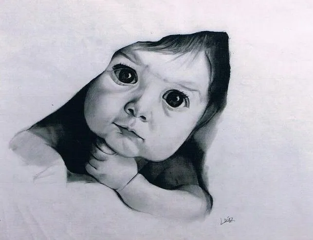 Luis galería artística: RETRATOS DE BEBES A LÁPIZ Y PASTEL