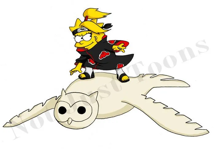 A LA LUNA Y DE REGRESO: LOS SIMPSON COMO PERSONAJES DE NARUTO