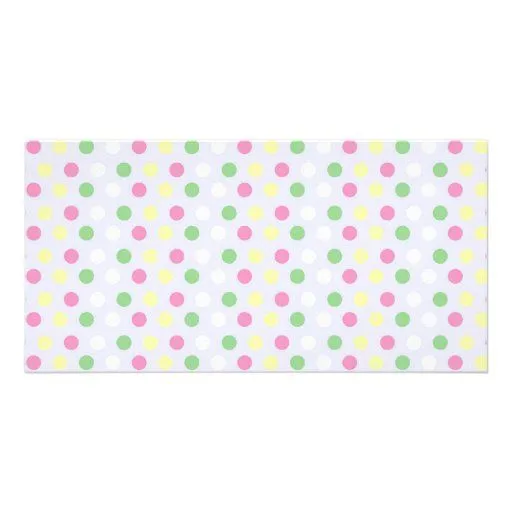 Lunares en colores pastel tarjetas fotográficas personalizadas de ...