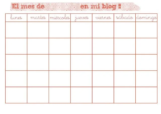 DE LUNARES Y NARANJAS: Imprimible: un planificador mensual para tu ...