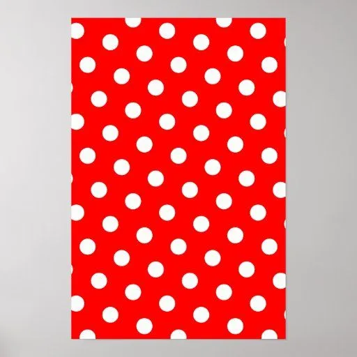 Lunares rojos y blancos impresiones de Zazzle. Lunares rojos y blancos impresiones de Zazzle.