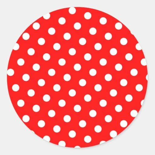 Lunares rojos y blancos pegatinas redondas | Zazzle Lunares rojos y blancos pegatinas redondas | Zazzle