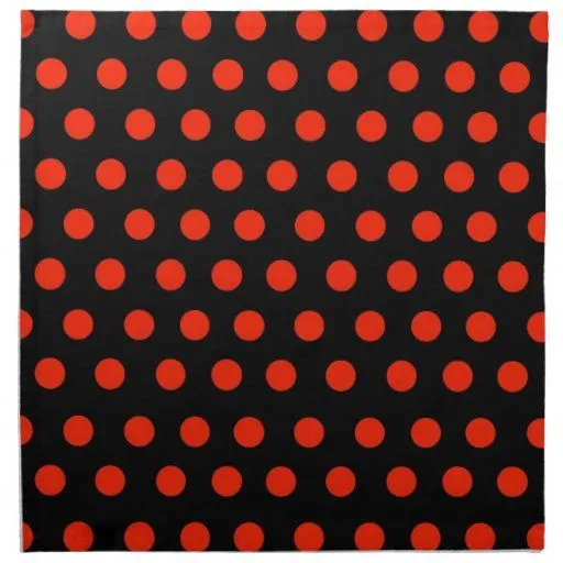 Lunares rojos con el fondo negro servilletas | Zazzle Lunares rojos con el fondo negro servilletas | Zazzle