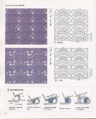 Lunitas de Lana y Fieltro: Dos tipos de punto de ganchillo con ...