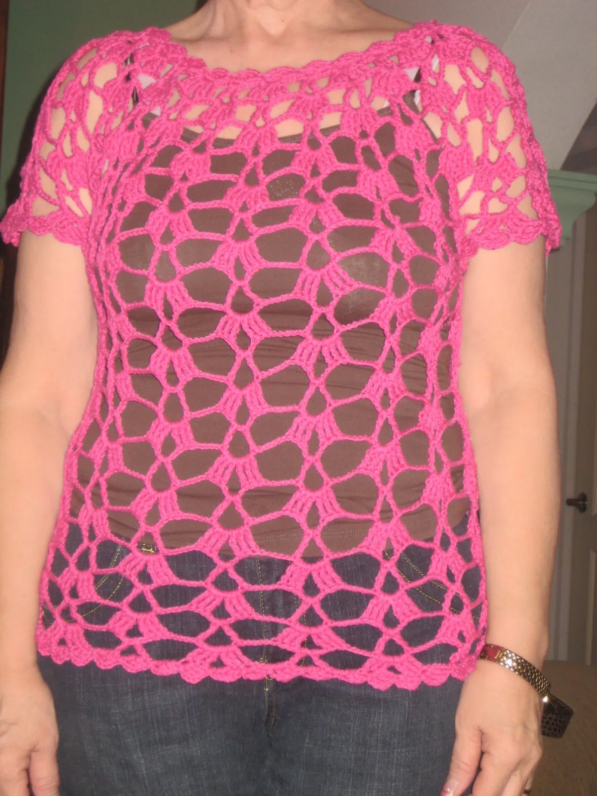 Blusas tejidas a cuadros - Imagui