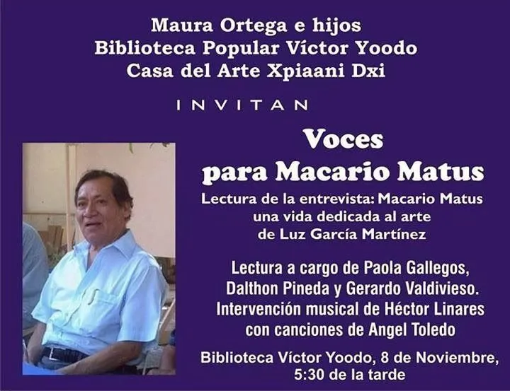 Macario Matus: Voces para Macario Matus