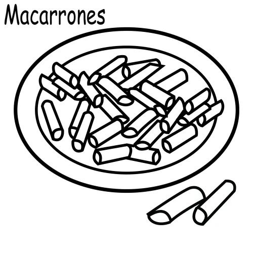 Dibujo espaguetis para colorear - Imagui