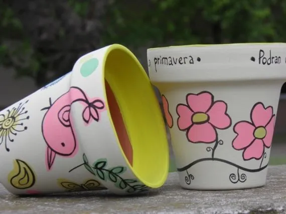 Macetas on Pinterest | Painted Pots, Painted Clay Pots and Painted ...