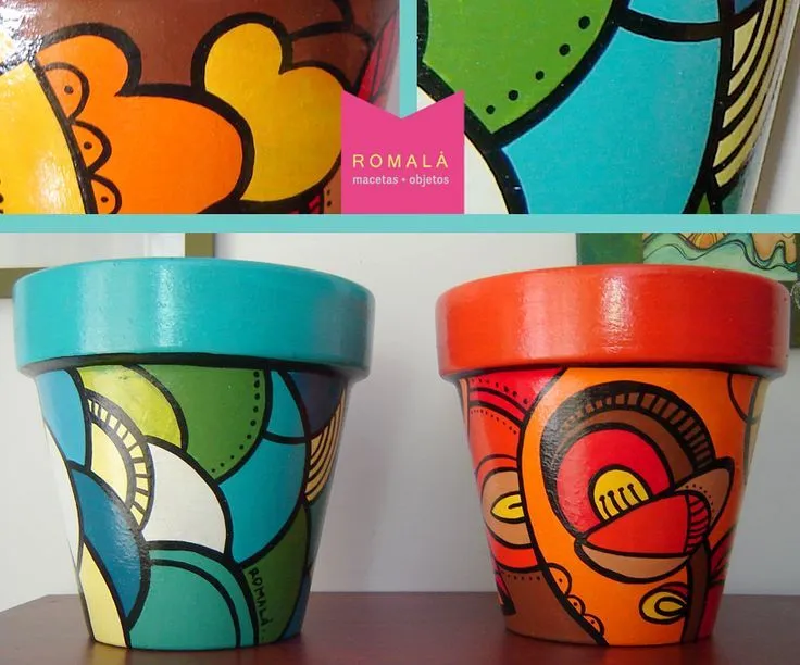 macetas pintadas a mano | Planters | Pinterest