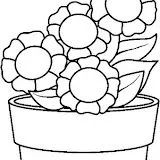 DIBUJOS DE MACETAS PARA COLOREAR