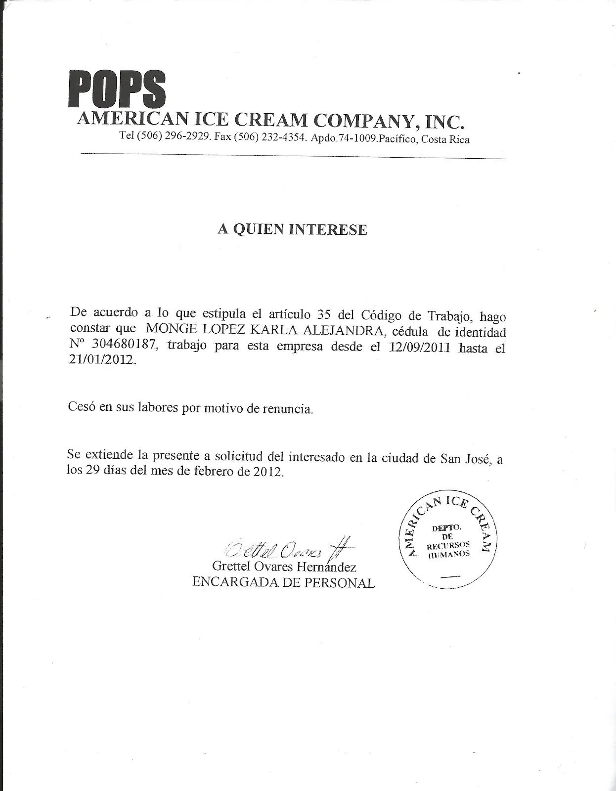 Machote carta de recomendacion laboral - Imagui