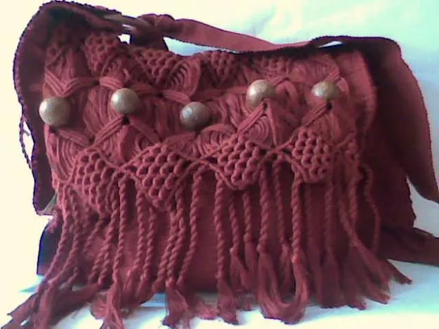 Como hacer bolsos y carteras en macrame paso a paso - Imagui Como hacer bolsos y carteras en macrame paso a paso - Imagui