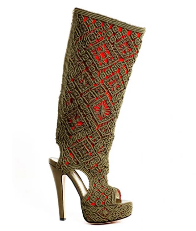 El macramé y la moda: zapatos - Artesanía Llangka El macramé y la moda: zapatos - Artesanía Llangka