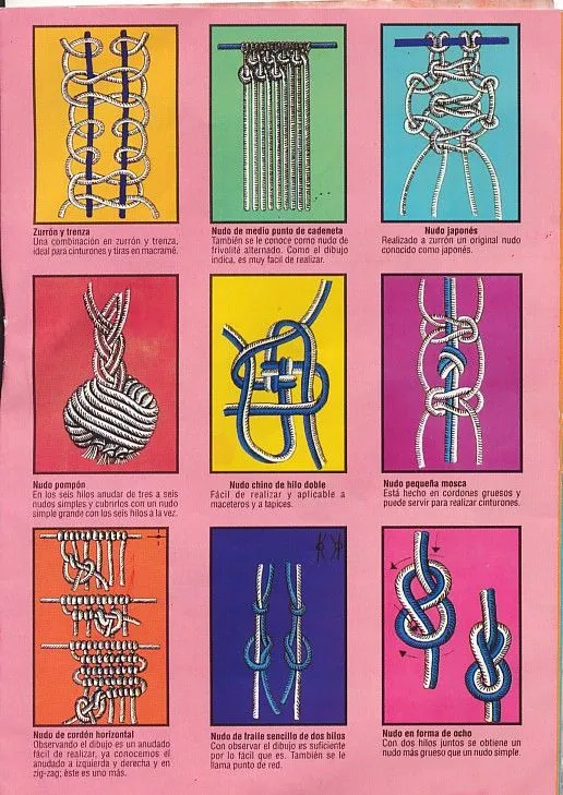 Puntos de macrame paso a paso - Imagui