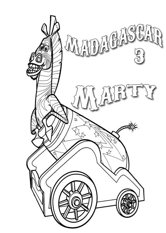 Dibujos para colorear de madagascar 3 los fugitivos - Imagui