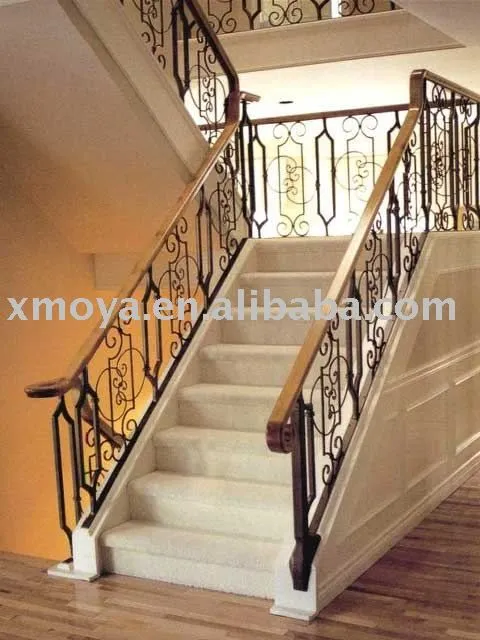 Madera barandilla pasamanos de la escalera interior-Barandillas y ... Madera barandilla pasamanos de la escalera interior-Barandillas y ...
