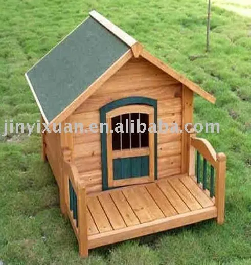 De madera perro de la casa con balcón-Otros Productos para ...