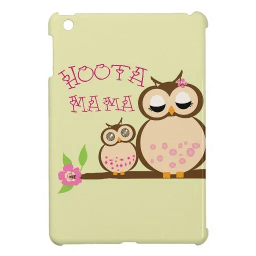Madre del dibujo animado y búho lindos del bebé iPad mini cárcasa ...