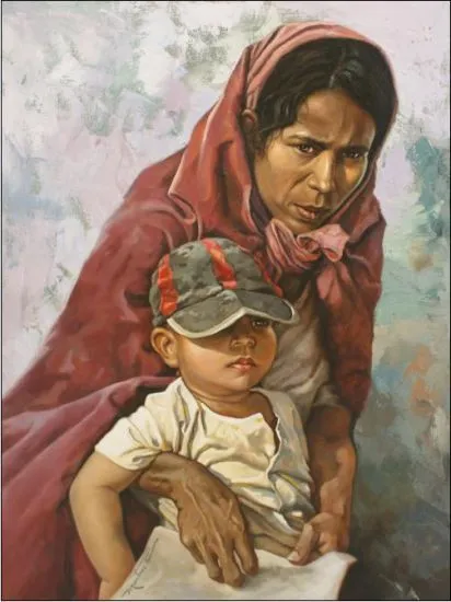 Madre e Hijo. Carlos Alonso Martinez Palomino. Colombia.