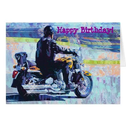 Madure" la tarjeta de cumpleaños del motorista de | Zazzle