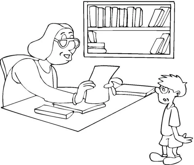 maestras en su mesa Colouring Pages