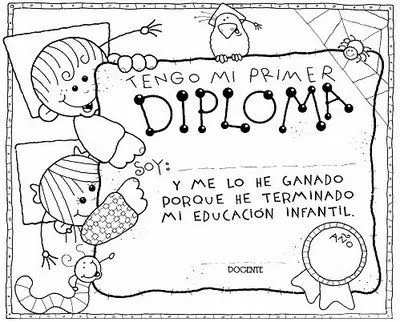 Maestra Asunción: DIPLOMAS Y CUCHITURAS PARA EGRESADOS DEL JARDÍN.