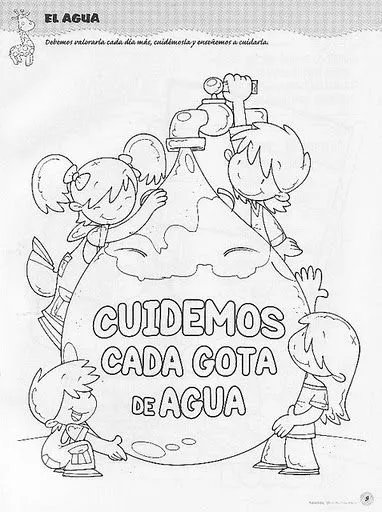 Maestra Asunción: IMÁGENES PARA COLOREAR SOBRE EL DÍA DEL AGUA