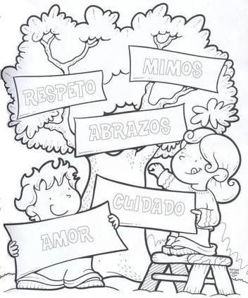 Maestra Asunción: MENSAJES E IMÁGENES DE FAMILIAS PARA COLOREAR.