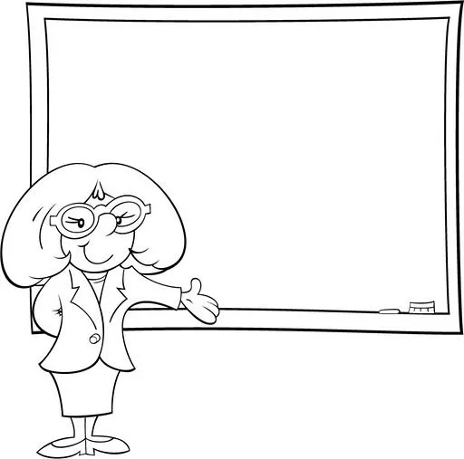 Maestra dando clases para colorear ~ Dibujos para Colorear Infantil