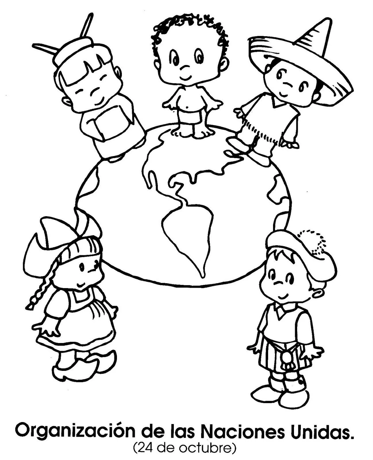 TE CUENTO UN CUENTO: Dibujos para colorear para "El Día de la O.N.U."