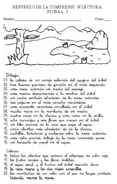 MIS COSAS DE MAESTRA*: Fichas de compresión lectora VI