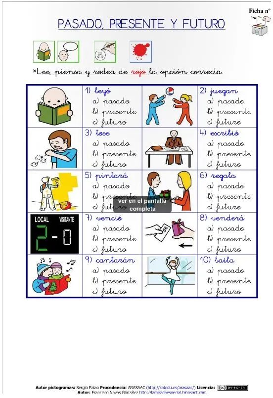 MIS COSAS DE MAESTRA*: Gramática: EL VERBO - PASADO, PRESENTE Y FUTURO MIS COSAS DE MAESTRA*: Gramática: EL VERBO - PASADO, PRESENTE Y FUTURO
