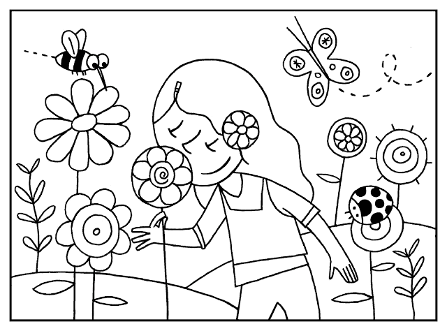 Maestra de Infantil: Dibujos para colorear de la primavera Maestra de Infantil: Dibujos para colorear de la primavera