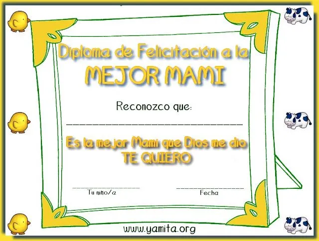 Maestra de Infantil: Diplomas para el día de la madre Maestra de Infantil: Diplomas para el día de la madre