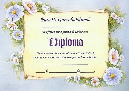 Maestra de Infantil: Diplomas para el día de la madre Maestra de Infantil: Diplomas para el día de la madre
