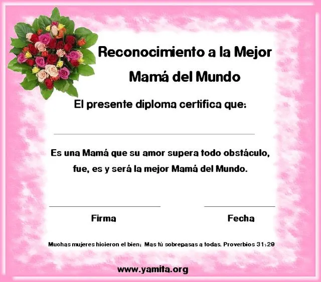 Maestra de Infantil: Diplomas para el día de la madre Maestra de Infantil: Diplomas para el día de la madre