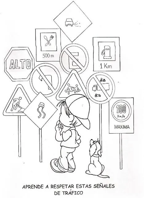 Dibujos para colorear sobre señales de seguridad - Imagui Dibujos para colorear sobre señales de seguridad - Imagui