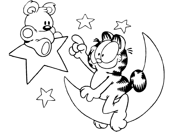 Dibujos para colorear de Garfield, Plantillas para colorear de ...