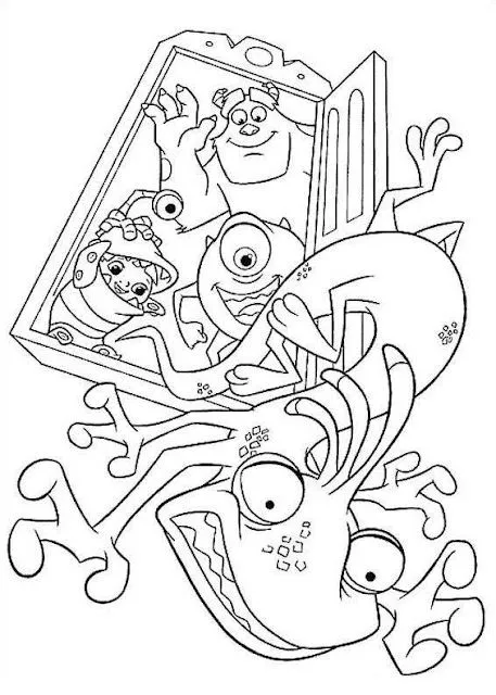 Maestra de Infantil: Monstruos SA. Dibujos para colorear.