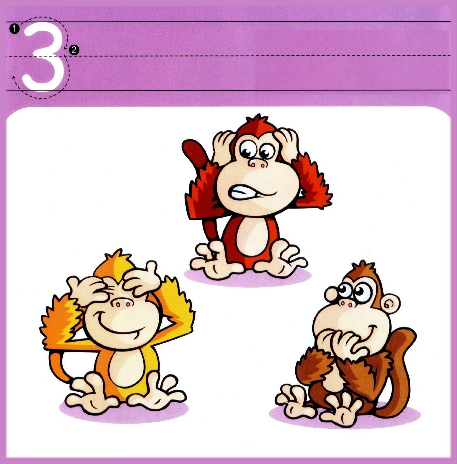 Maestra de Infantil: Números del 1 al 10 a color. Cardinal y grafía.