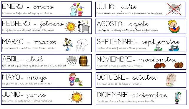MAESTRA DE INFANTIL. : REFRANES DE LOS MESES DEL AÑO MAESTRA DE INFANTIL. : REFRANES DE LOS MESES DEL AÑO