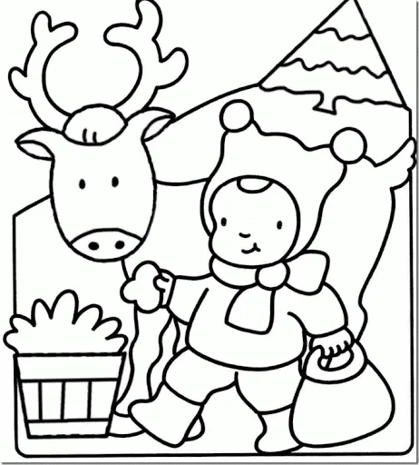 Maestra de Infantil: Los renos de Papá Noel para colorear Maestra de Infantil: Los renos de Papá Noel para colorear